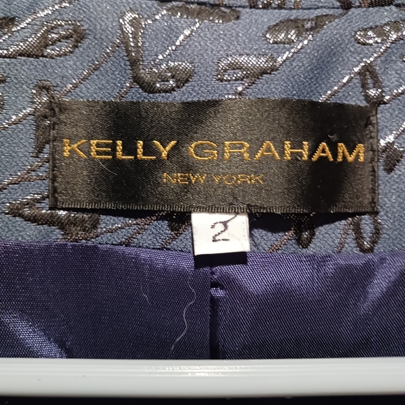 Kelly Graham Vintage fitted Jacket/Blazer Size 2 Brocade Style fabric - Picture 4 of 8